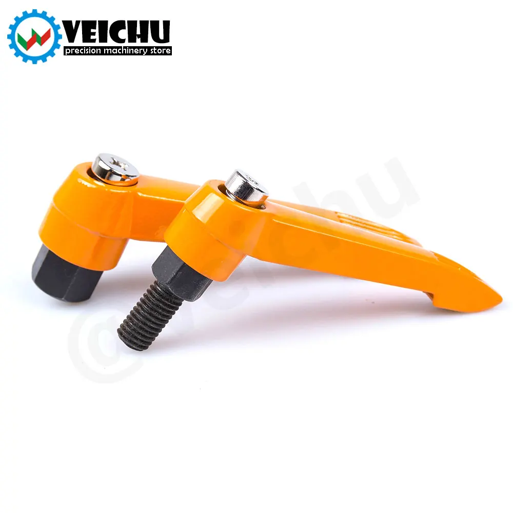 VEICH M5/M6/M8/M10/M12/M16 Black/Orange Adjustable Knob  Machinery Handle Female Thread Clamping Handles Lever