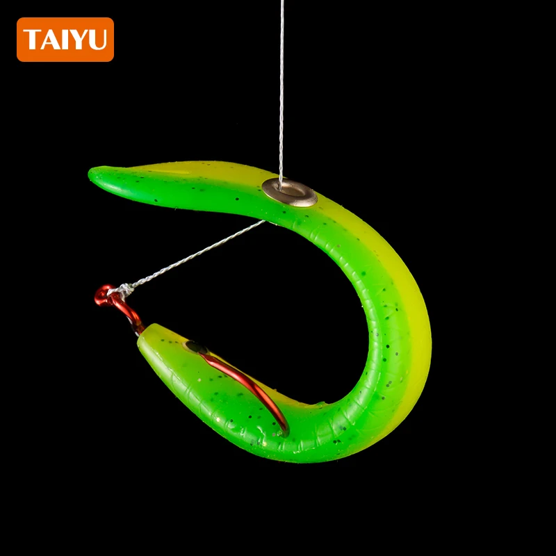 TAIYU 10pcs Bouncing Fishing Lure 2g 6g Bionic Loach Bait Simulation Tail Wobblers Lures 10 Colors Artificial Silicone Soft Bait