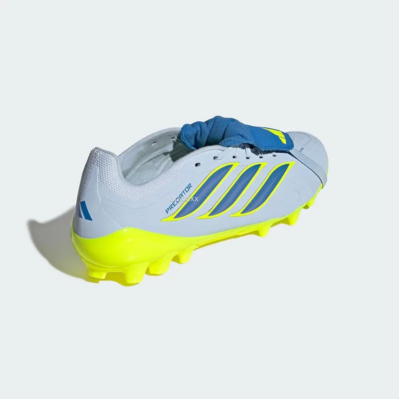 Popular Adidas JS0345 Unisex AG Firm Ground Soccer Cleats Crystal Blue Light Blue Bright Yellow Fluorescent Football Boots view 6