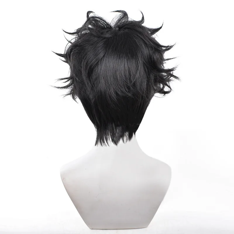 Peluca sobrenatural armada Dada Dang Katsunori Takakura Cos pelo corto con puntas negras