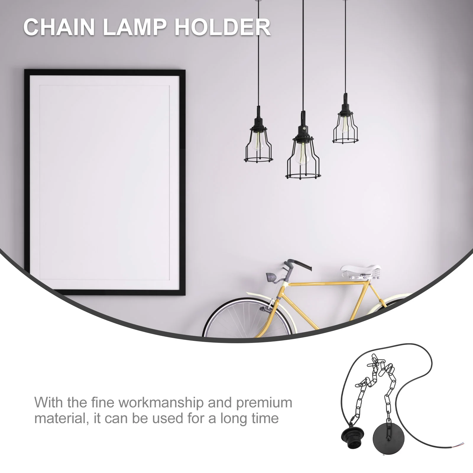 

1 Set Diy Accessories Pendant Hanging Lamp Head Retro Chandelier Chain For Industrial Vintage Light Decor Iron Chain Lamp Holder