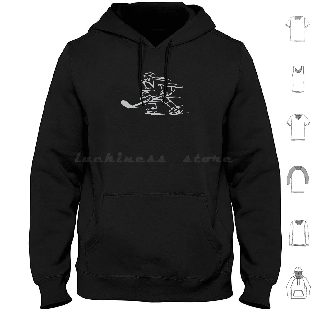 Ice Hockey Player Winter Sports Skater Gift Hoodies Long Sleeve Ice Skating Ice Hockey Icehockey Ice Rink Hockey Ice