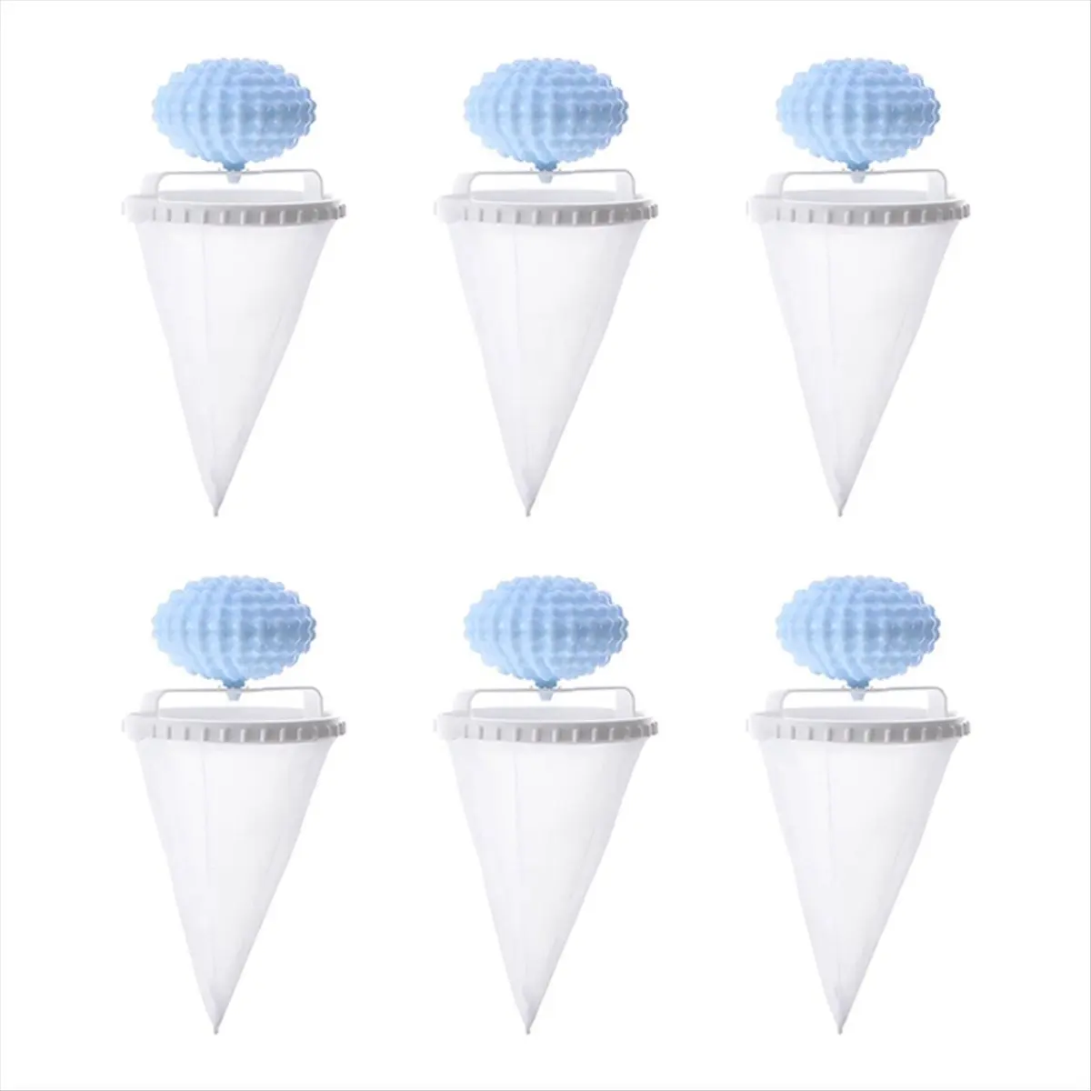 [NEW] 6 Pack Floating Hair Filtering Mesh Removal,Hair Remover for Laundry,Lint Catcher for Washing Machine A