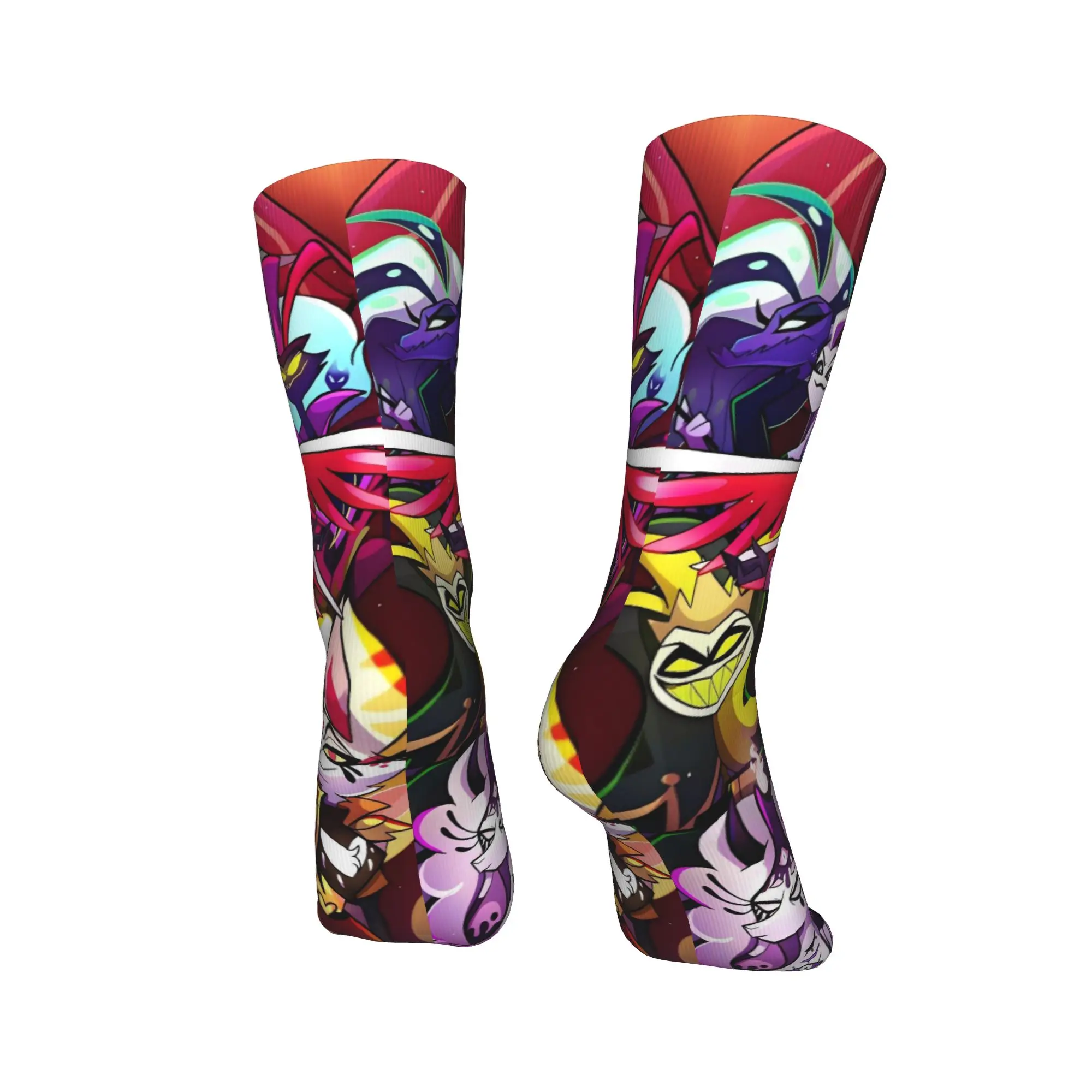 Hazbins Hotels أنيمي الجوارب المضادة للانزلاق جوارب الكبار الرجال جودة الجوارب الرياضية في الهواء الطلق الشتاء موضة الجوارب المخصصة #4