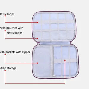 حافظة حزام ساعة ذكية لأبل ، أحزمة ساعة ، كابل بيانات ، سفر ، حقيبة تخزين حزام ، منظم ساعة ، سامسونج ، شاومي أعلى 10 مبيعات غطاء القضيب كوم - No3