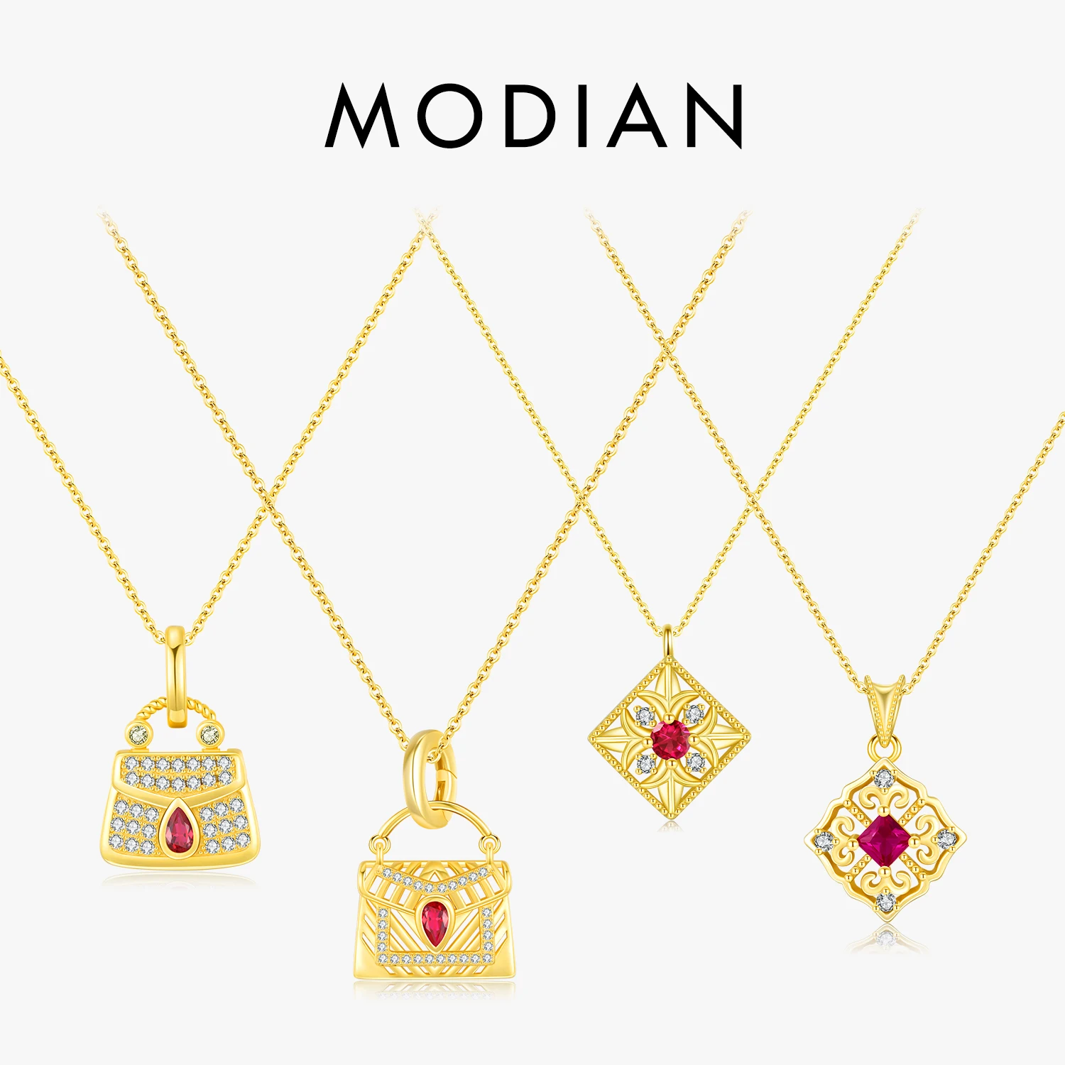 

Модиан, стерлинговое серебро 925 пробы, ожерелье с подвеской в виде любовного письма и сумки, 14-каратное золото, винтажная цепочка с глазами для женщин, изящные ювелирные изделия