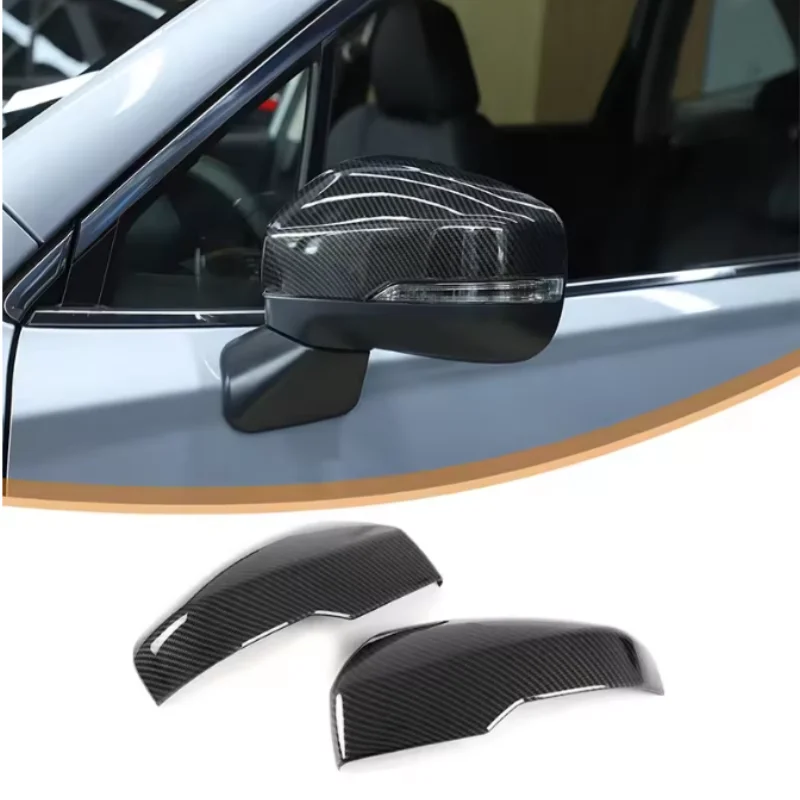 

For Subaru XV 2018-2023 / Forester 2019-2024 ABS Carbon Exterior Side Rearview Mirror Cover Cap Overlay