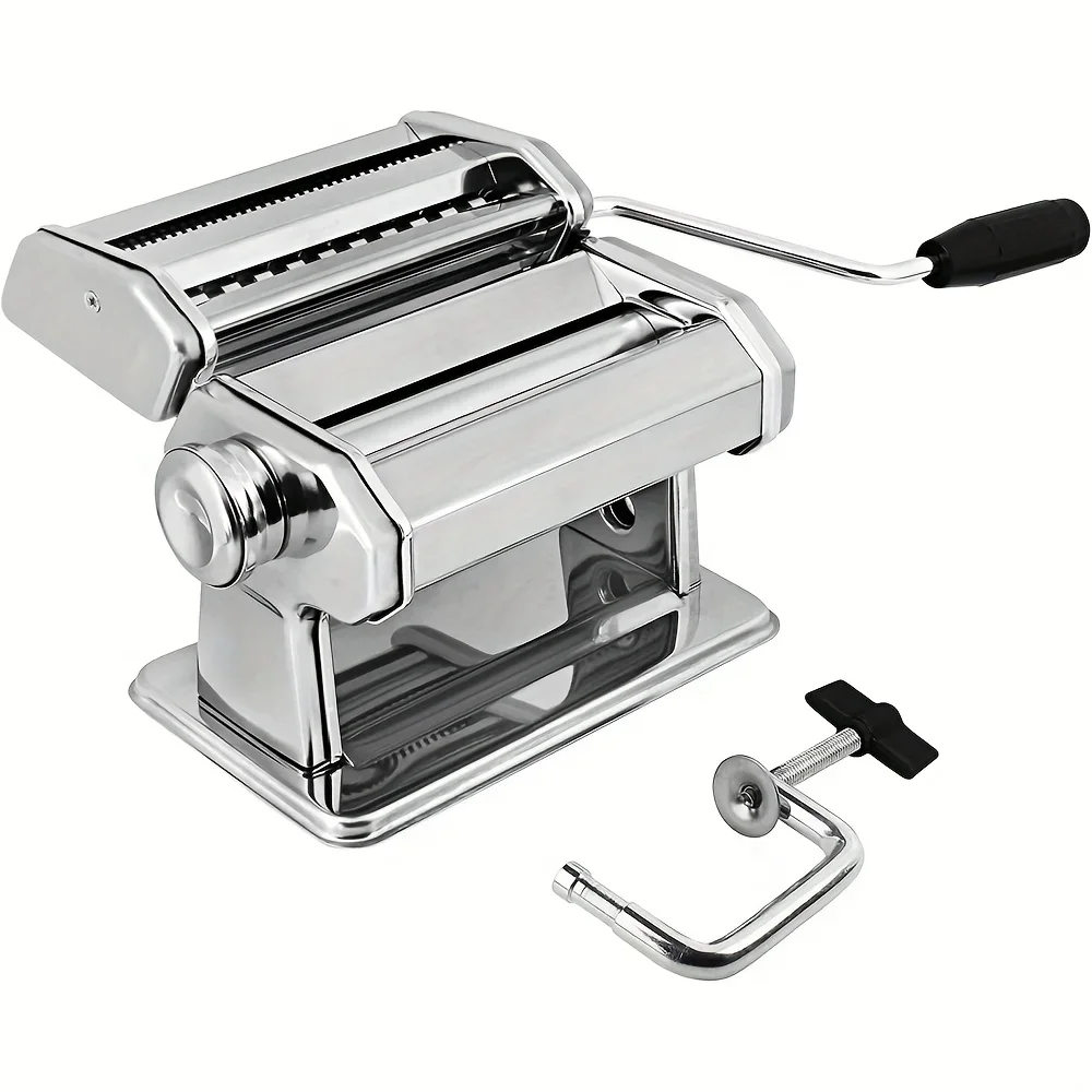Máquina Manual de Fazer Massa com 7 Configurações de Espessura Ajustáveis, Perfeita para Espaguete, Fettuccini, Lasanha, Bolinhos, etc.