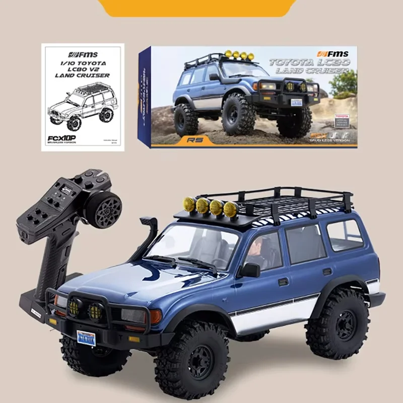 

FMS FCX10P Toyota LC80 pro V2 RC Crawler 4WD High Low Speed Off-Road Climbing Car Metal Hydraulic Shock 3541-KV2100