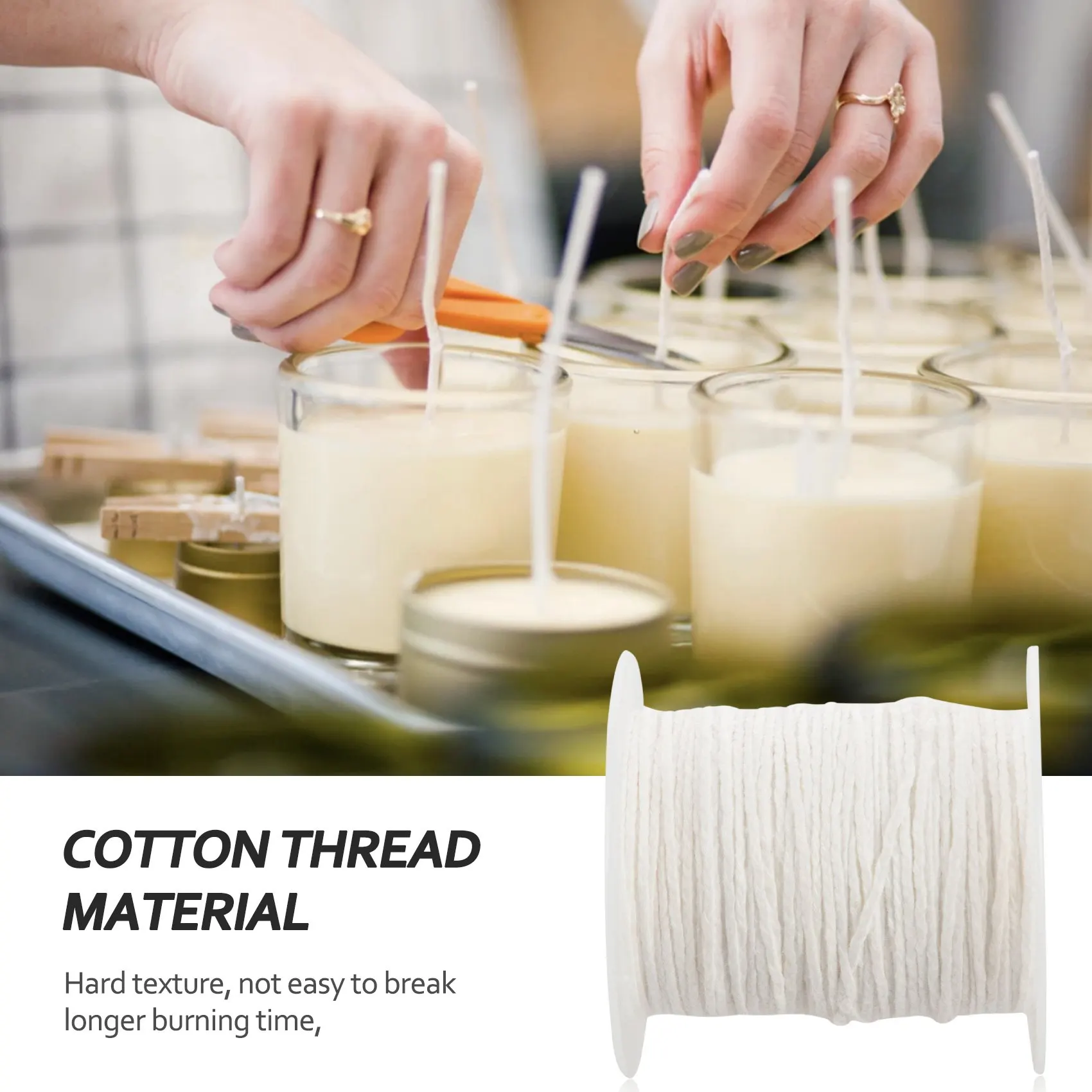 

AD30-Candle wick, flat wick, round wick, lamp wick, coil - 61 M, for the production of candles