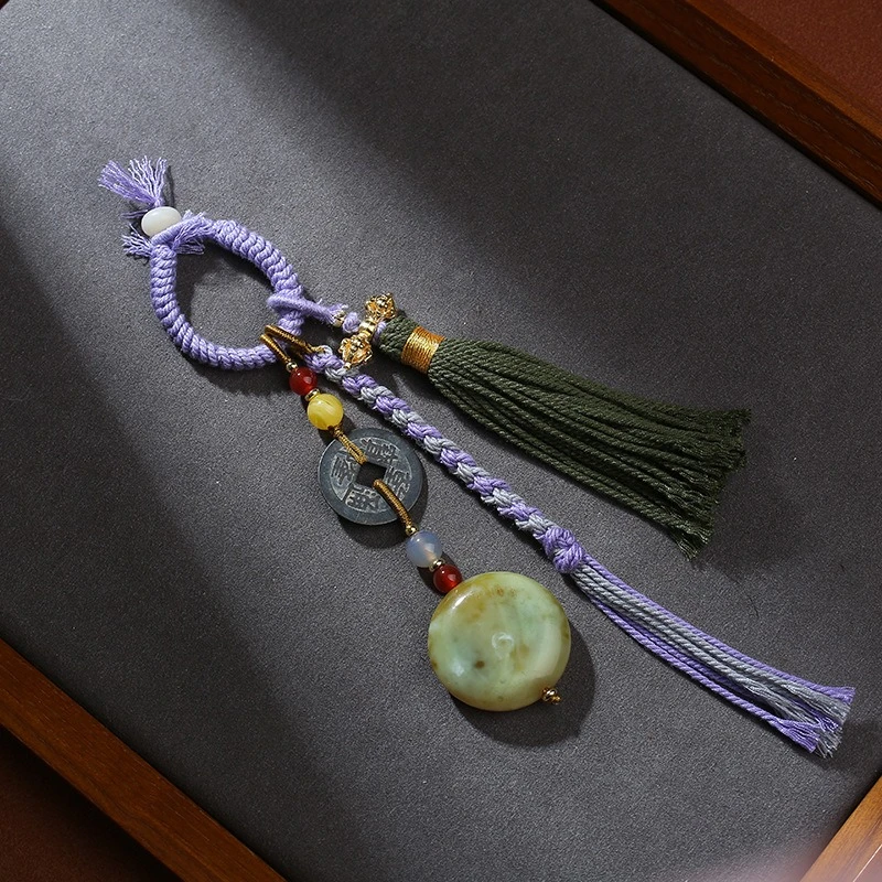 

Dao style Five Emperors Qian Qianlong Tongbao Pendant Lao Qin Agate Hanging Ornament Portable Car Hanging Bag Hanging