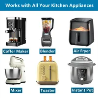 12 coulisses autocollantes pour appareils de cuisine : cafetière, friteuse à air, autocuiseur, bouilloires et chauffe-eau 3