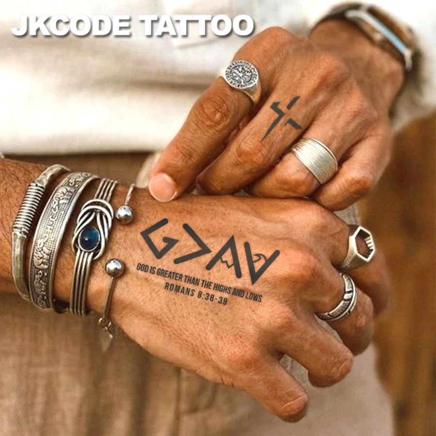 

Herbal Hand Tattoo Stickers Letters Master Loves the World Sun Faith Arrow Cross Totem Herbal Temporary Tattoo Prayer Temporary Tattoo