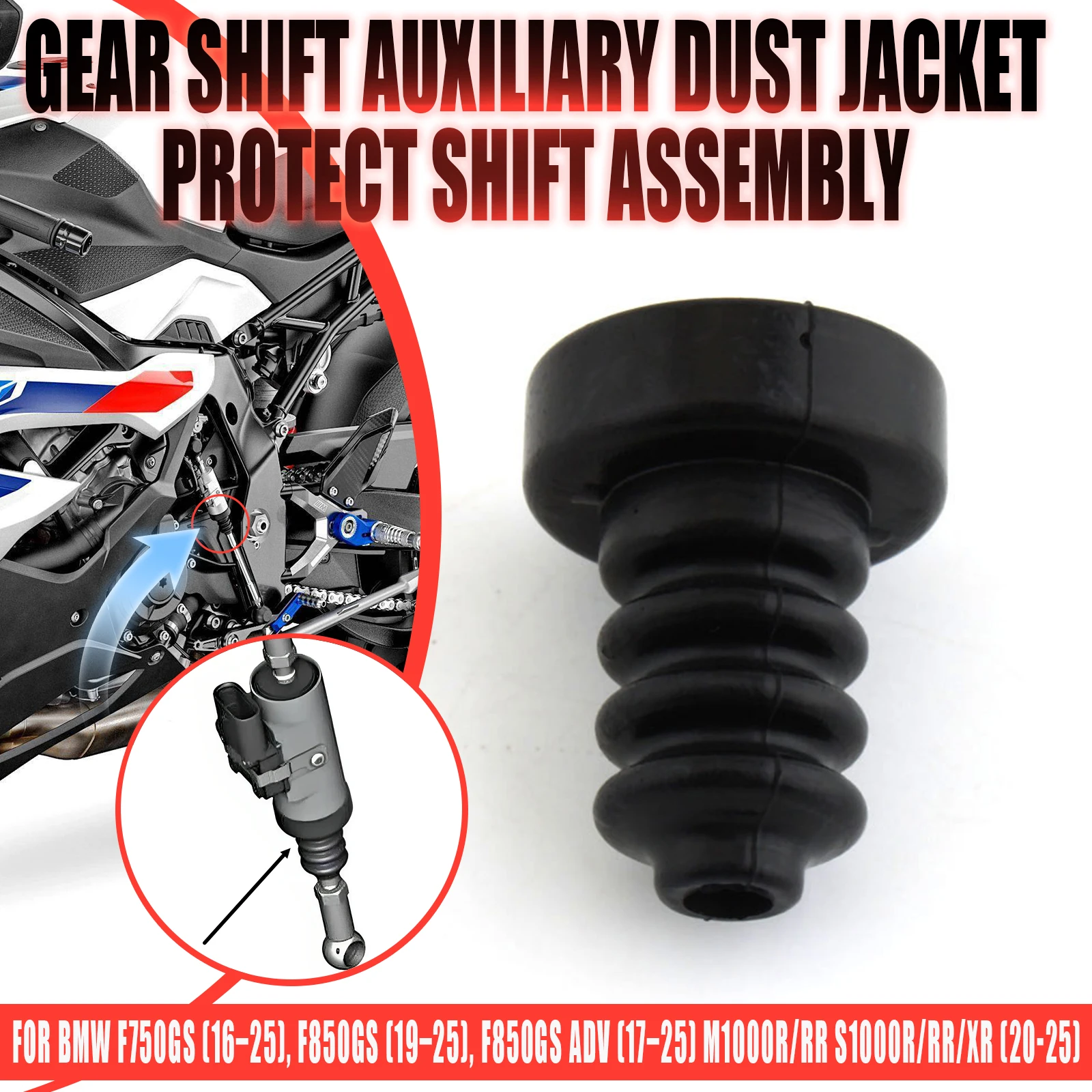 Motorcycle Gear Shift Auxiliary Rubber Dust Jacket Cover For F750GS F850GS F900XR S1000RR R XR K1600B GT GTL