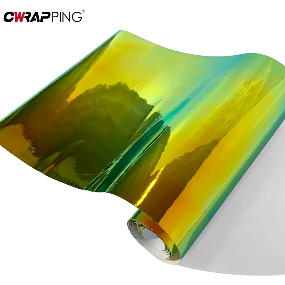 Holographic Film Car Decorating Glod Accessories Auto Iridescent Motorcycle Adhesive Vinyl Paper for Car Rainbow Vinyl Wrap Foil view 4