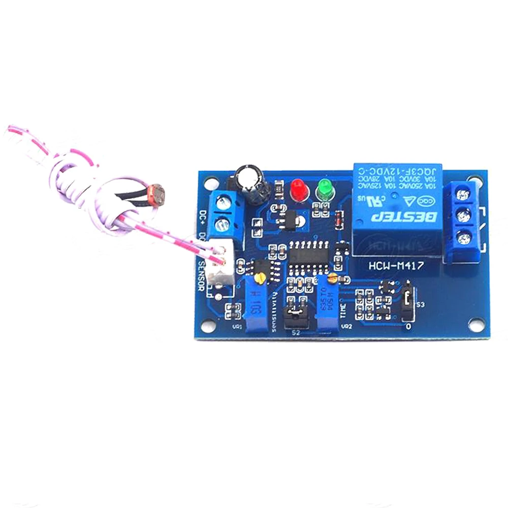 DC 5V 12V 24V Photoresistor Sensor Relay Module Light Brightness Sensor Timer Detection Controller Optical Time Delay Switch