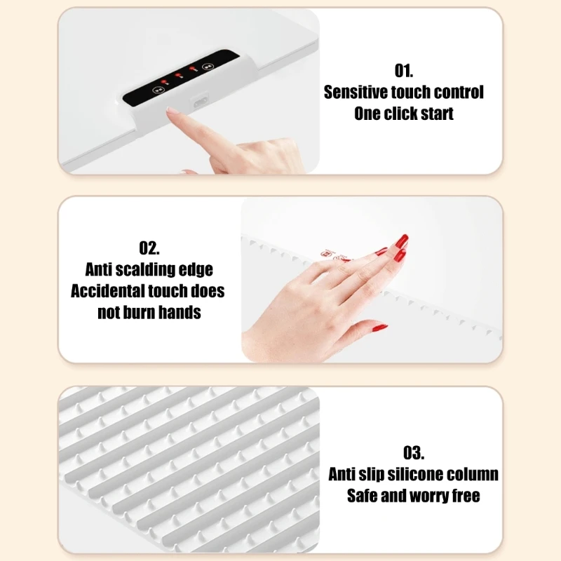 電気バッファネットパーティー用トレイ、折りたたみ式ウォーマー、シリコン素材、調節可能な温度、高速加熱