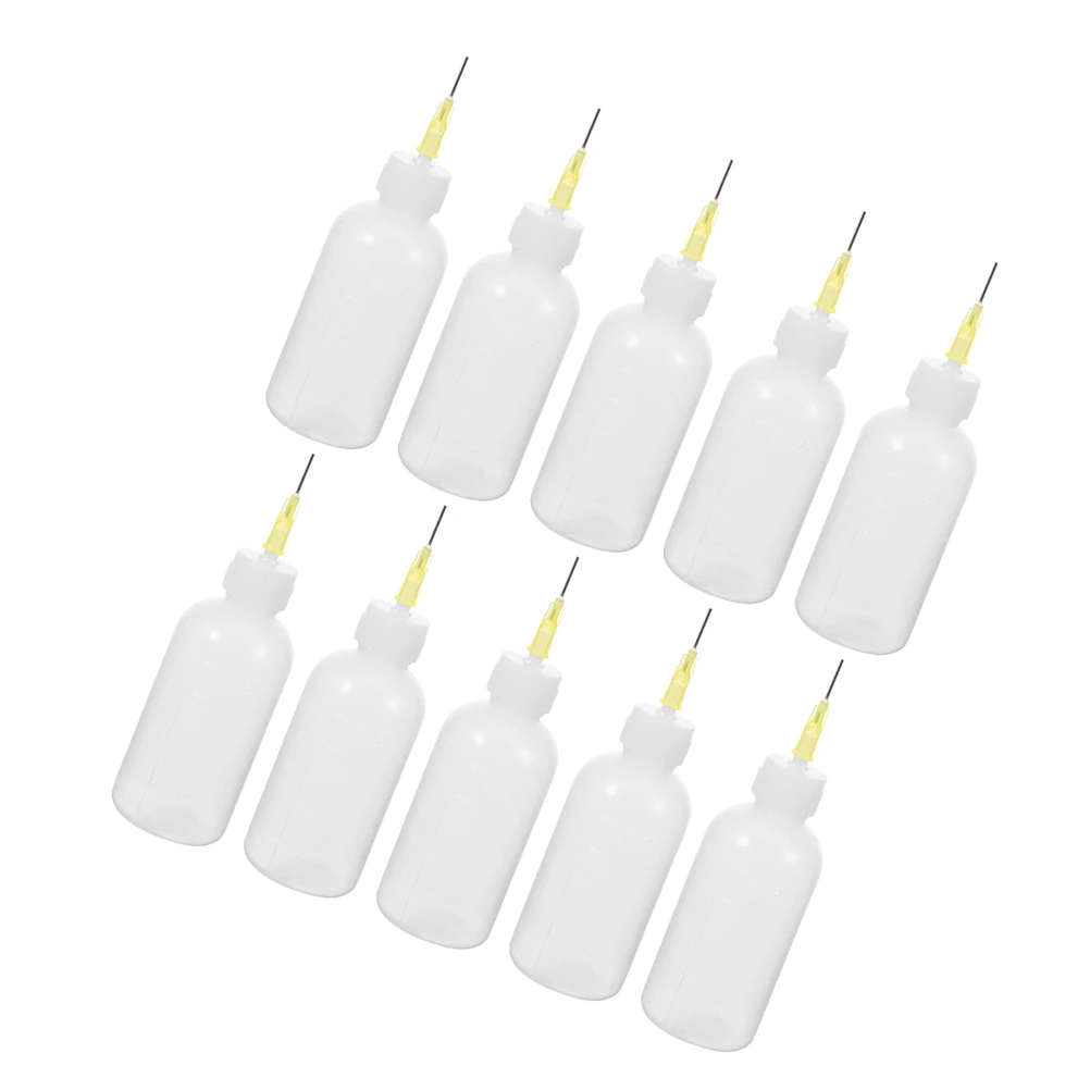 

10 Pcs Needle Bottle Dispenser Painting Tools Pottery Glaze Bottles Fine Tip Plastic Needle Applicator Dispenser For Crafts