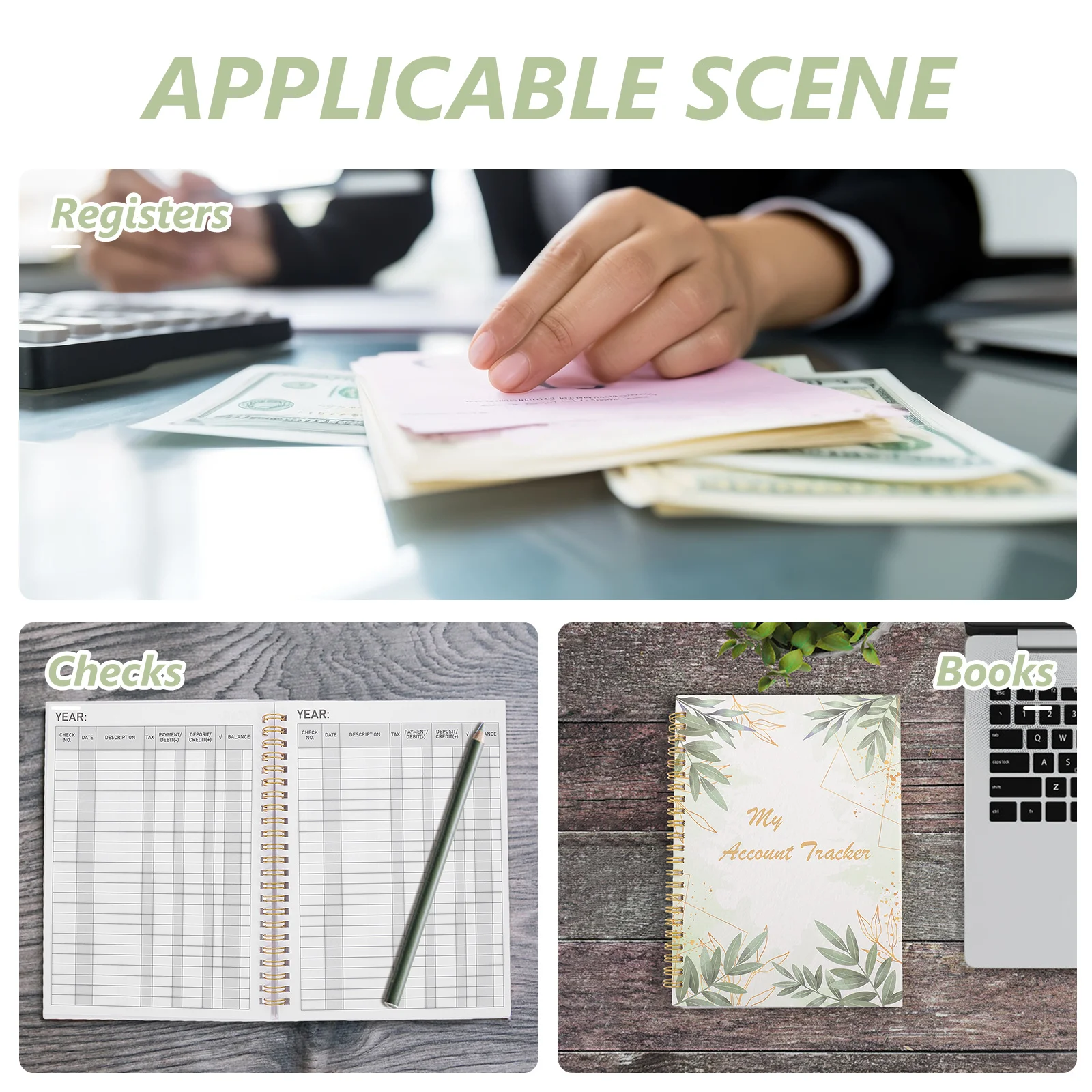 Chèque enregistreuse livre Balance Ledger organisateur financier Portable comptabilité cahier dépenses Tracker outil de budgétisation