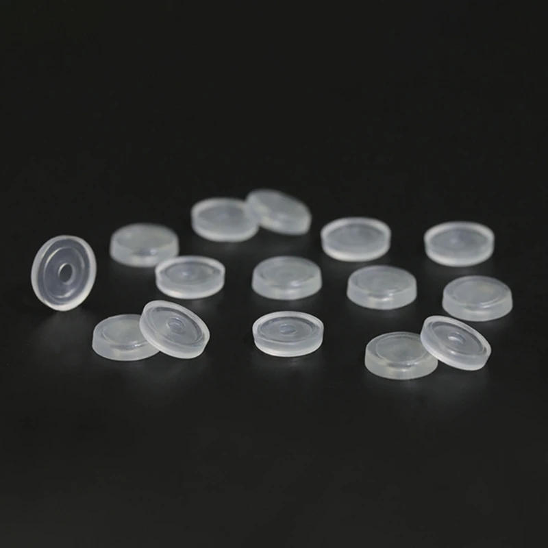 100pcs Clear Sturdy Silicone Earring Comfort Pads Assorted Shapes Accessory for Clip on Ear Jewelry Protective Use