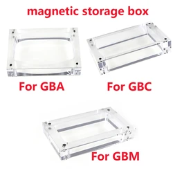 For GBA GBC GBM High transparency acrylic magnetic cover console storage box protector case For Gameboy Adance color micro