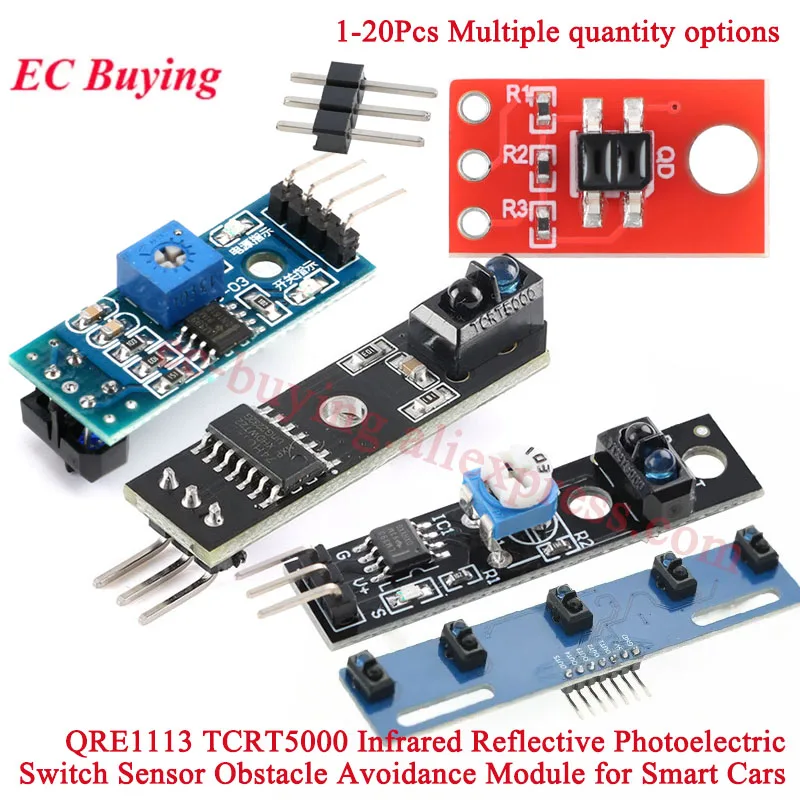 10Pcs/1pc TCRT5000 IR Infrared Reflectance Sensor Obstacle Avoidance Module Tracing Sensor Tracking Module QRE1113 sensor