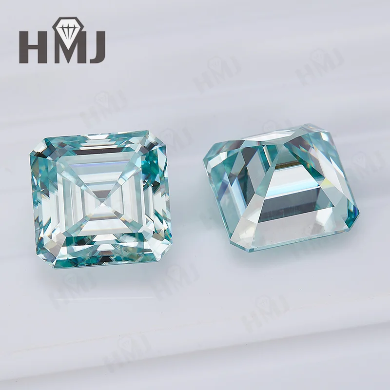 Großhandel Moissanit-Steine Asscher-Schliff Brillantschliff 0,35-10 Karat Lebendig Blau Champagnerfarben Laborgezüchtete Lose Edelsteine Perlen – Detail 16