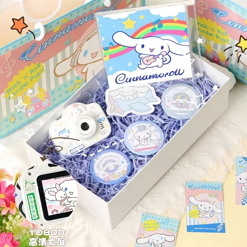 Kawaii Sanrio Anime Digital Camera Cinnamoroll  Kuromi Hd Cameras 32G Pochacco Long Battery Life With Memory Card Gifts Loving