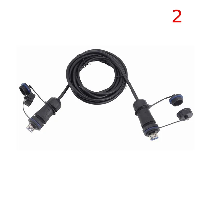 USB 3.0 방수 항공 플러그 소켓 A 암 M20 패널 마운트-10Pin PHD 2.0 2x5Pin IP68 방수 케이블 커넥터