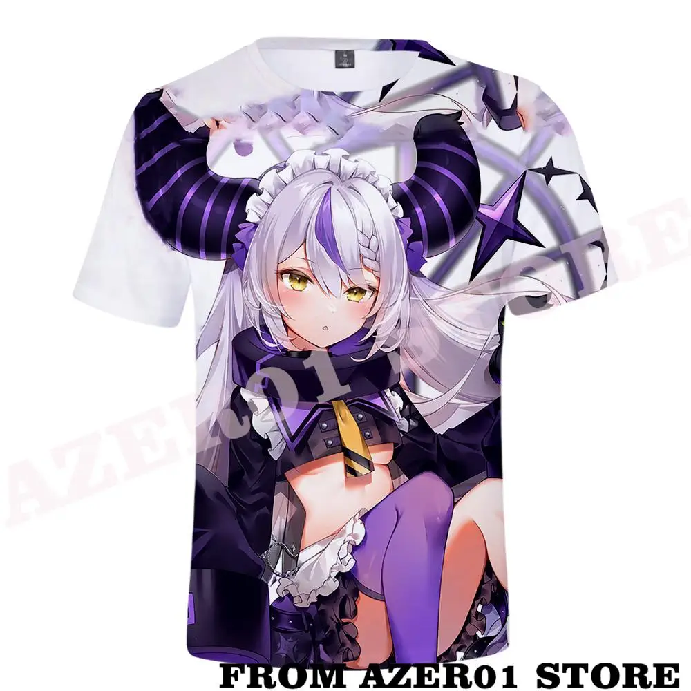 HOLOLIVE VTuber La Darknesss Laplus Darknesss Merch Tee T-shirt Spring Summer Men/Women Street Clothes shirt Streetwear Tshirt