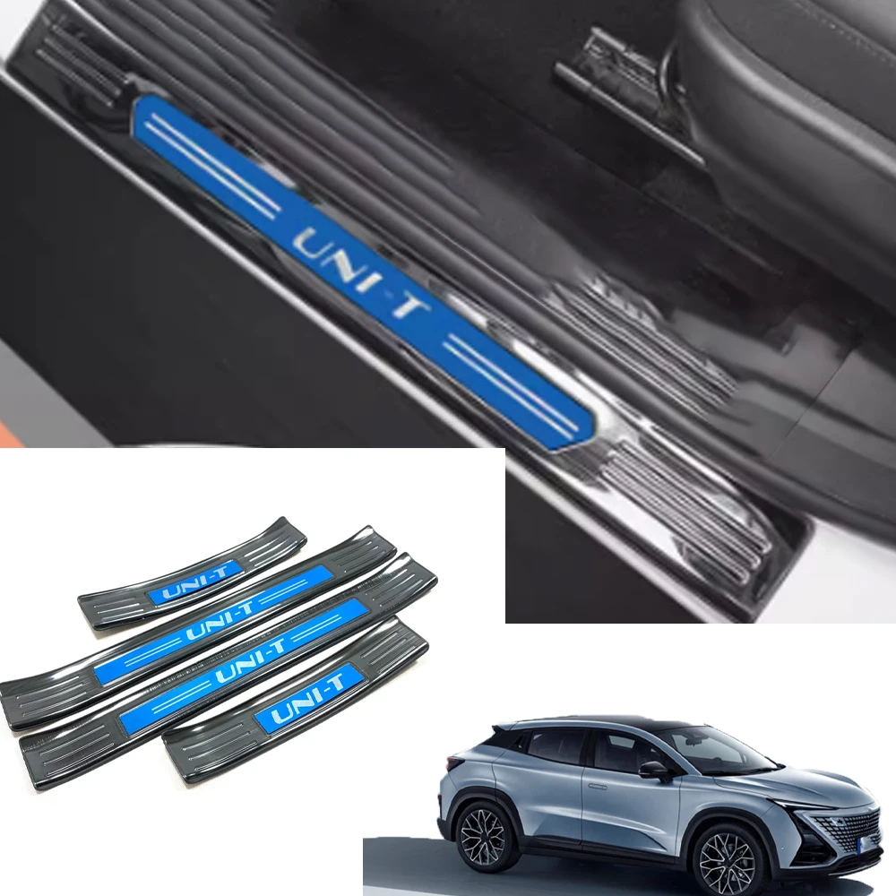 For Changan UNI-T UNIT 2020-2025 Car Stainless Steel Door Sill Threshold Pedal Cover Trim Scuff Plate Guards Auto Accessories