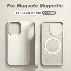 Original Liquid Silicone For Magsafe Magnetic Phone Case For Apple iPhone 15 14 13 12 11 Pro Max 15 Plus Wireless Charging Cover