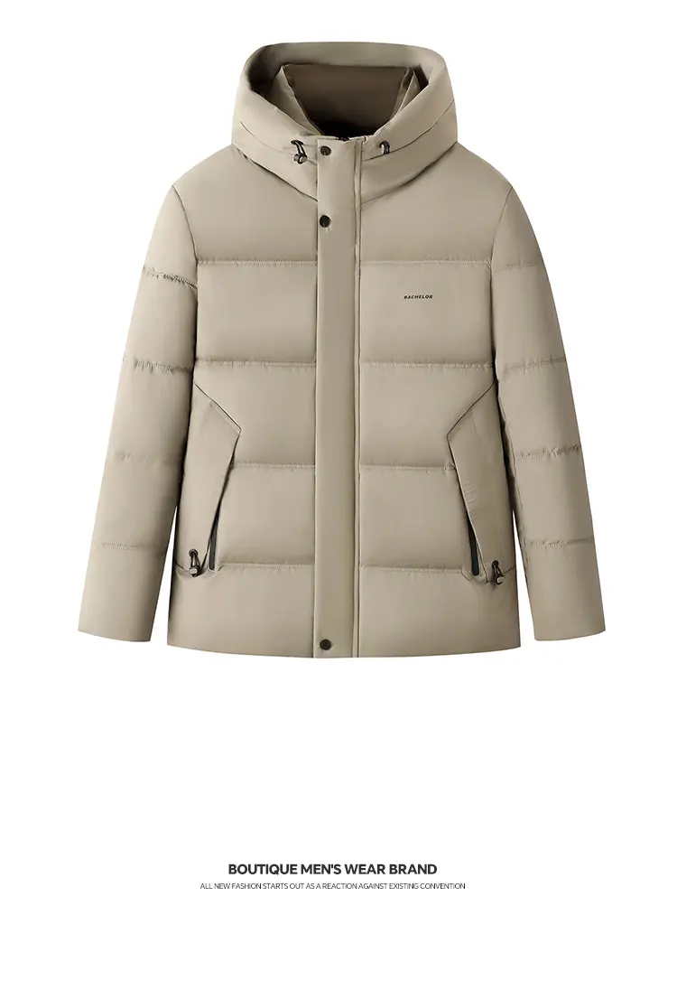 High Quality Mens New Parkas Fluffy Warm Puffer Coat Korean Style Versatile Casual Detachable Hood Parkas Cold Resistant Coat