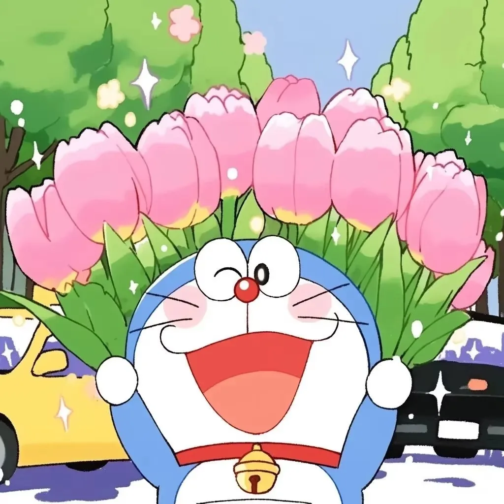 500PCS/1024 PCS Anime Cartoon Jigsaw Puzzle Doraemon Flower Field Dreamy Art Puzzle Family Game Wall Decor Collectible Gift