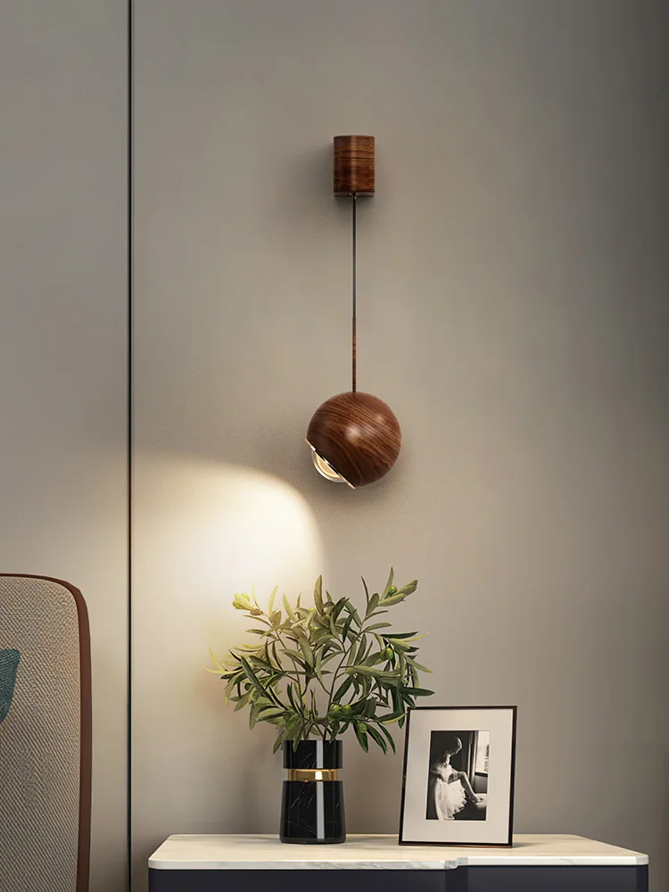 مصباح جداري لغرفة النوم بجانب السرير، مصباح إيطالي بسيط فاخر قابل للتعديل، مستشعر مسح يدوي يعتم، مصباح خط معلق