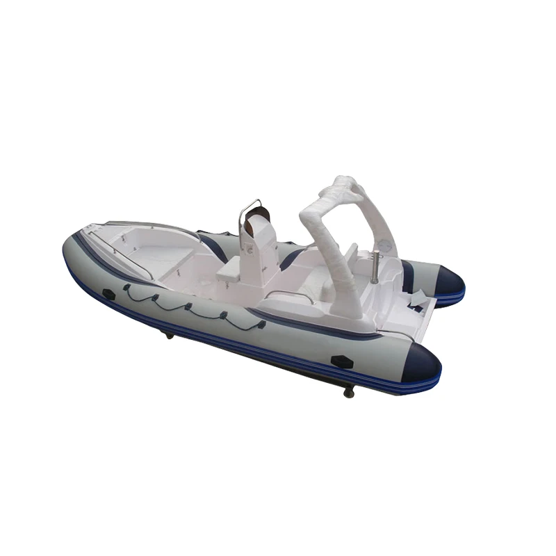 New Dark Blue And White Rigid Fishing Inflatable Boat Rib Boat For Sale