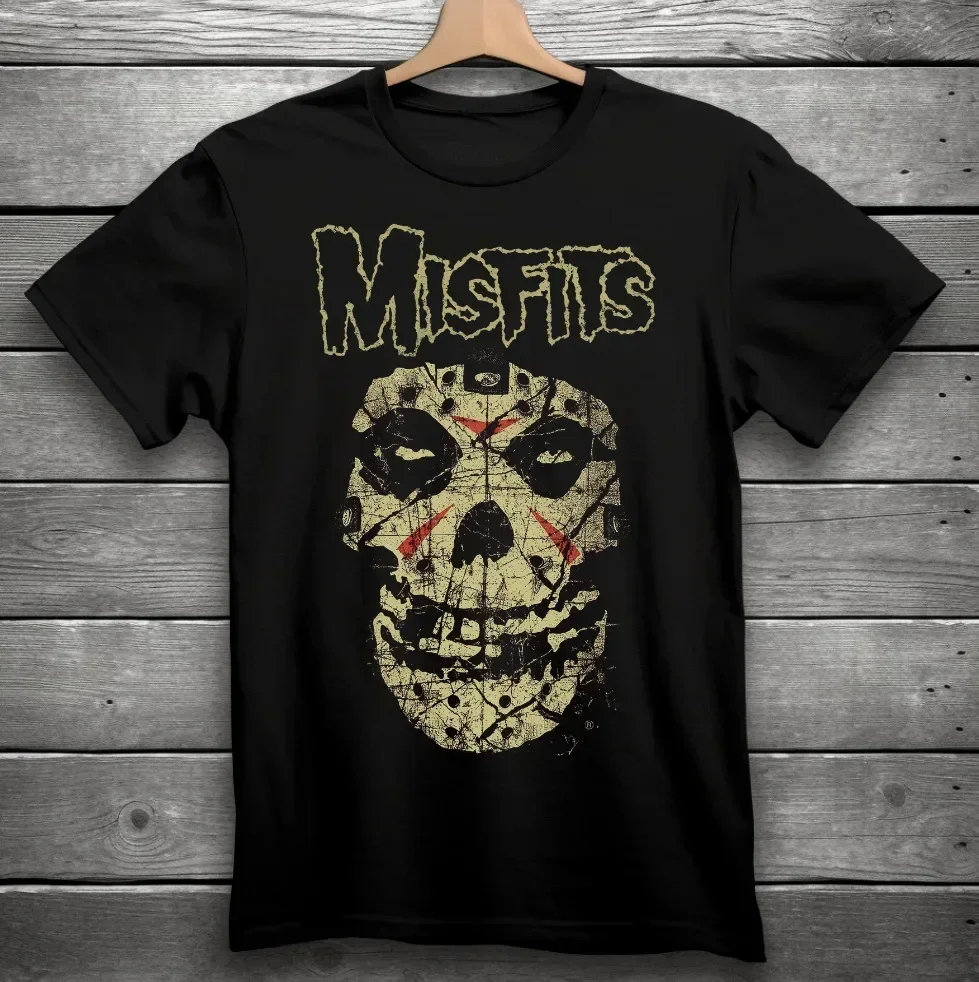 Misfits Jason Vooorrhees Mask Punk, Rock, Band T-Shirt Black