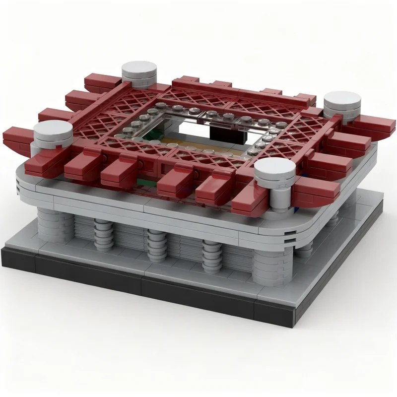 384pcs MOC Milan Football Stadium Add On Skyline Architecture Model Building Blocks Construction Toy Christmas Gifts DIY Idea