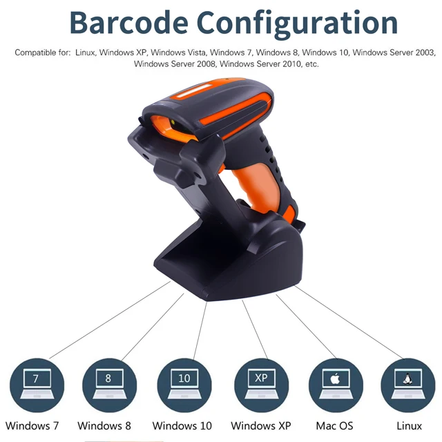 MJ-2020 DPM Industrial Grade 2D USB Handheld Barcode Scanner with LED Light Orange Available in Stock