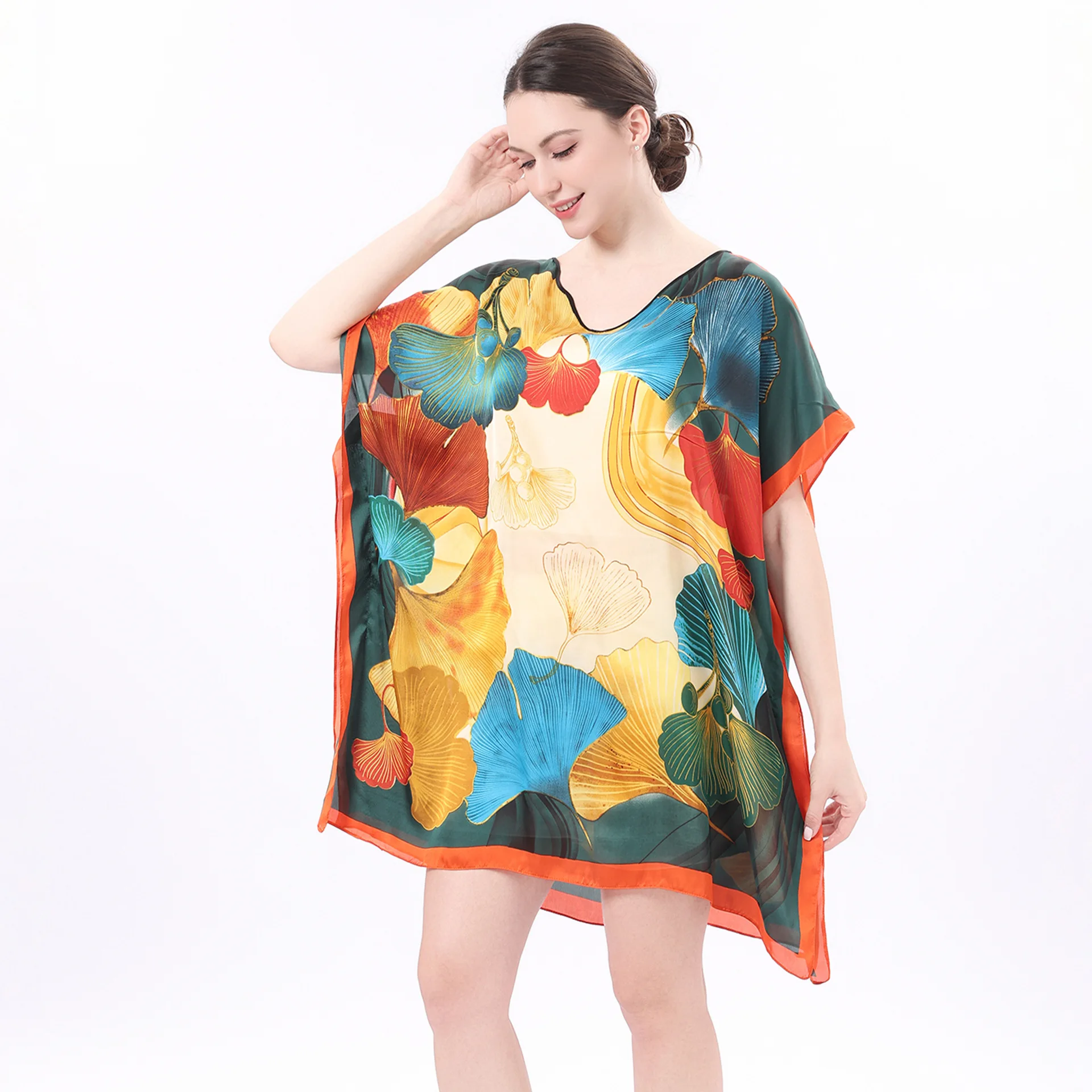 Summer Women's Poncho Outdoor Photography Cape Fashion Pullover Travel Sunscreen Shawl Gift Cloak New Style P1
