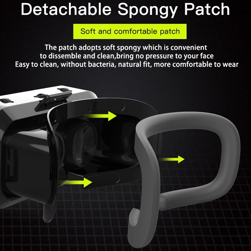 VR Glasses 3D Virtual Reality Smart Phone Mobile Smartphones 7 Inch Headset Helmet Game Wirth Real Viar Goggles Lenses Devices