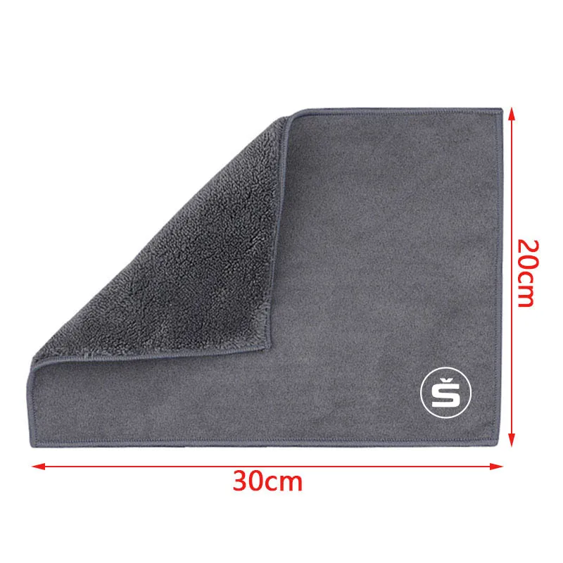 Microfiber Towel Car Drying Towel Auto Plush Wash Towel Car Cleaning For Skoda Fabia Kamiq Karoq Kodiaq Octavia a5 a7 Rapid