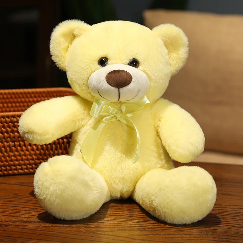 Cute and Cute Little Bear Teddy Bear Doll Soothing Cloth Doll Plush Toy Hug Bear Doll Girl Companionship Cute Pillow