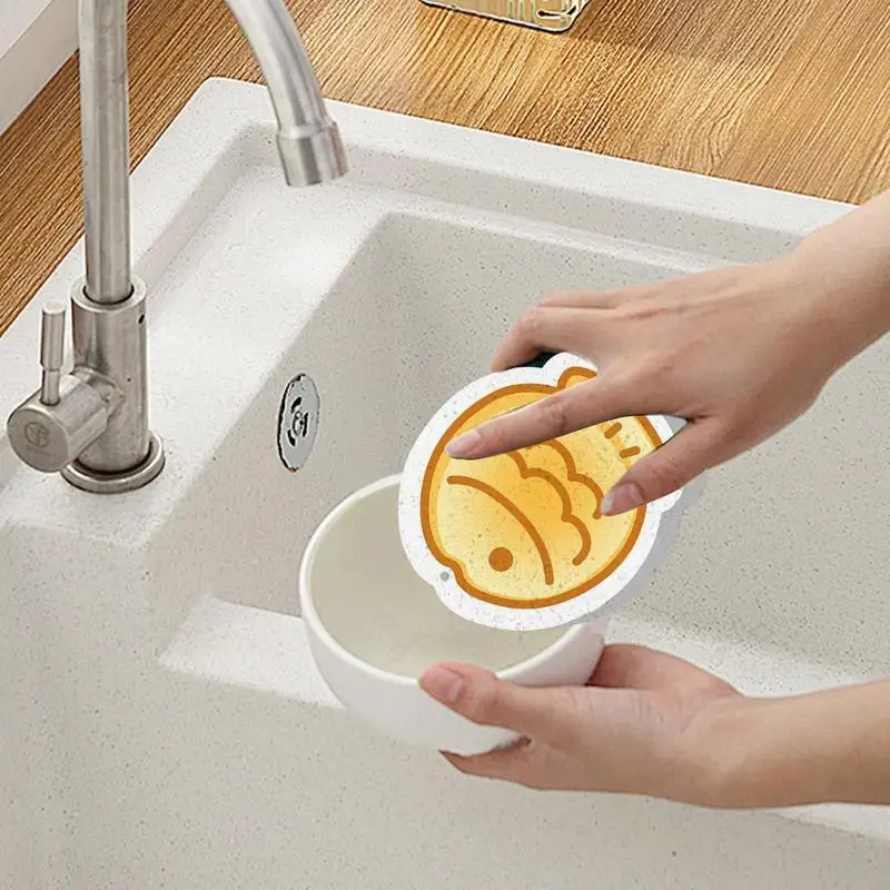 Kitchen Scrub Sponge Scrub Sponges For Kitchen Dish Washing Wood Pulp Cotton Dishwashing Sponge Dish Scrubber Sponges For