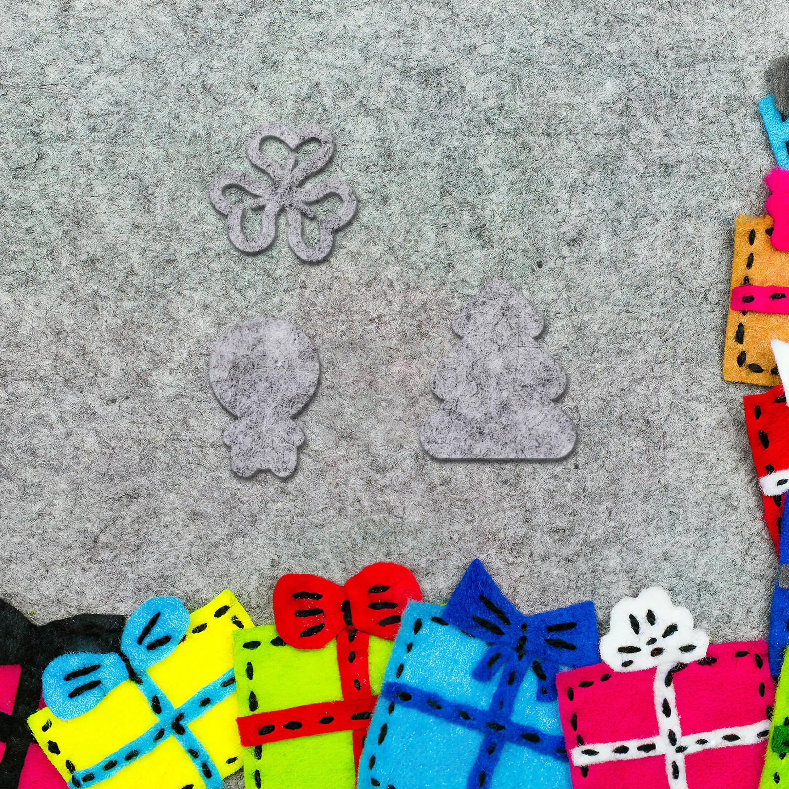 

5 Meters Wool Felt Ribbon Grey 3Cm Wide Craft Material For Christmas Tree Decorations Diy Home Garden Wreaths Swags Ornament