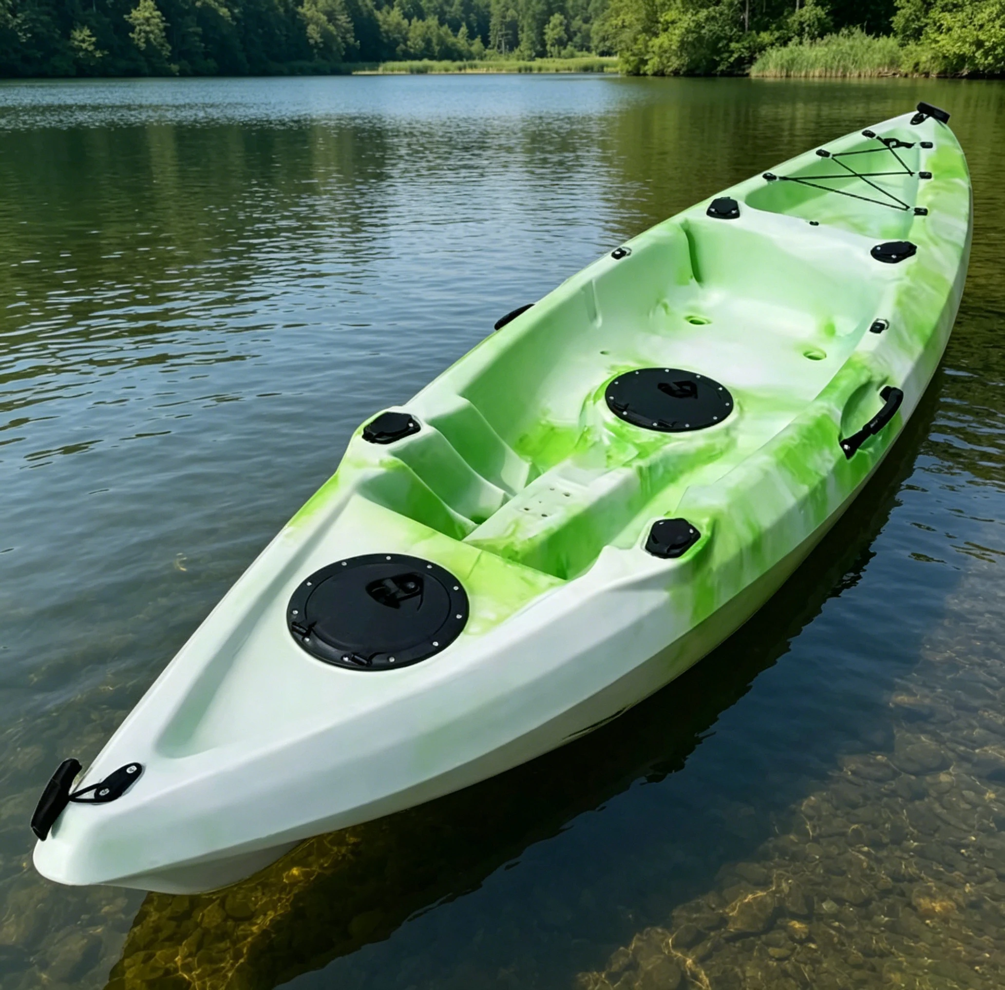 

Single Person 9.7ft Mini Fishing Kayak Cheap Sit On Top Outdoor Water Kayak