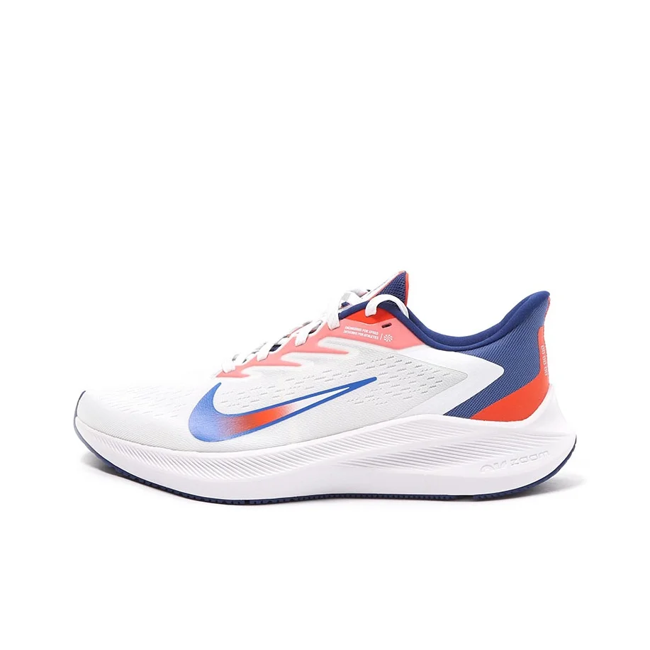 Nike Zoom Winflo 7 Running Shoes Unisex Low Top White/Red/Blue DN4242-141