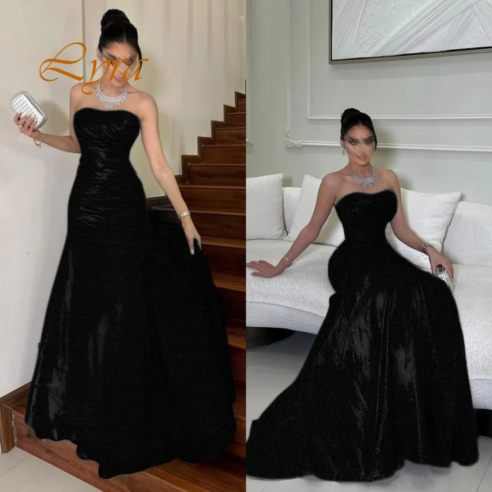 Vestido de noite de cetim sem alças temperamento personalizado elegante sem mangas falta vestidos de baile formais vestidos de baile para mulher