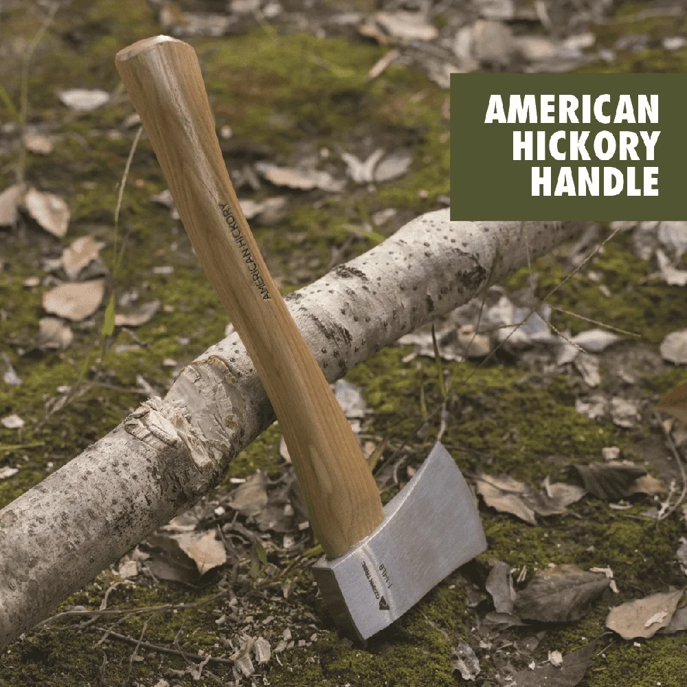 1.25 lb Hatchet Axe with 12 Inch Hickory Handle Camping Outdoor Survival Gardening and Kindling Tool