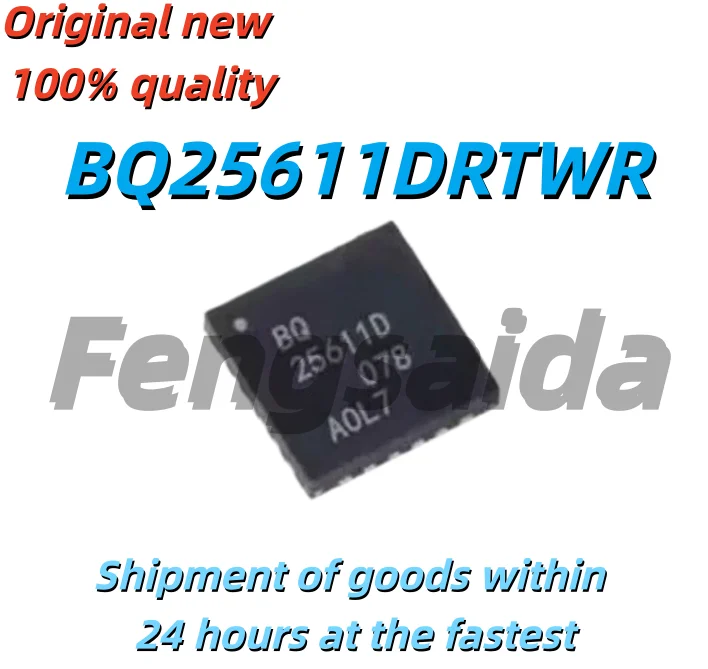 5PCS/100% new BQ25611DRTWR BQ25611D QFN24 Black plastic casing